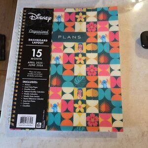 New Disney Stitch 15 Month Planner 8.5x11 Spiral Bound Stickers - Ships next day